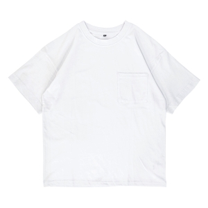 メンズ ポケット付き 半袖Tシャツ ホワイト