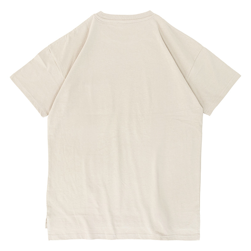 レディース ポケット付き 半袖Tシャツ グレージュ