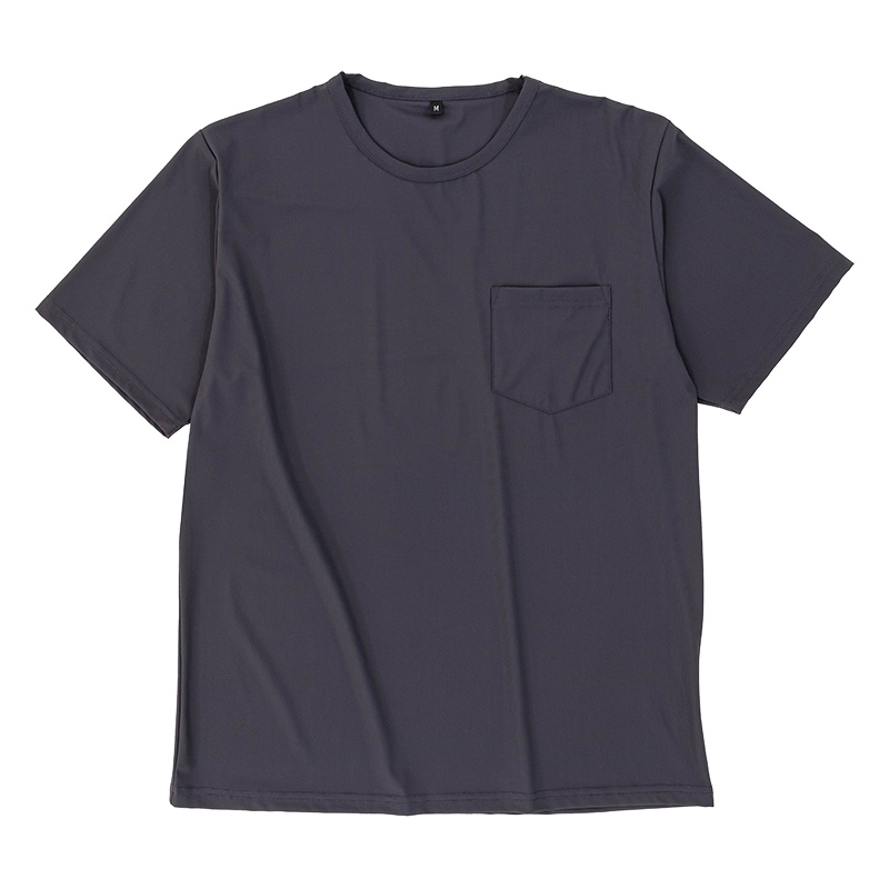 メンズ 冷感半袖Tシャツ チャコール