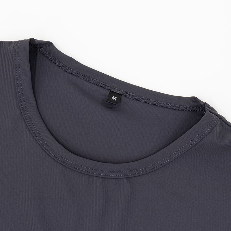 メンズ 冷感半袖Tシャツ チャコール
