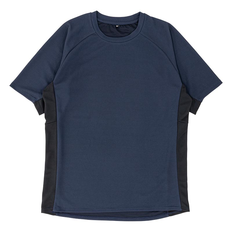 メンズ 汗じみ防止 半袖Ｔシャツ ネイビー