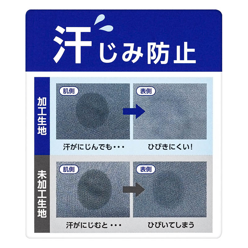 レディース 汗じみ防止 半袖Ｔシャツ ブラック