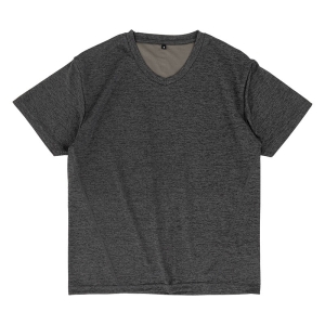 メンズ DRY メッシュTシャツ(Vネック)杢チャコール