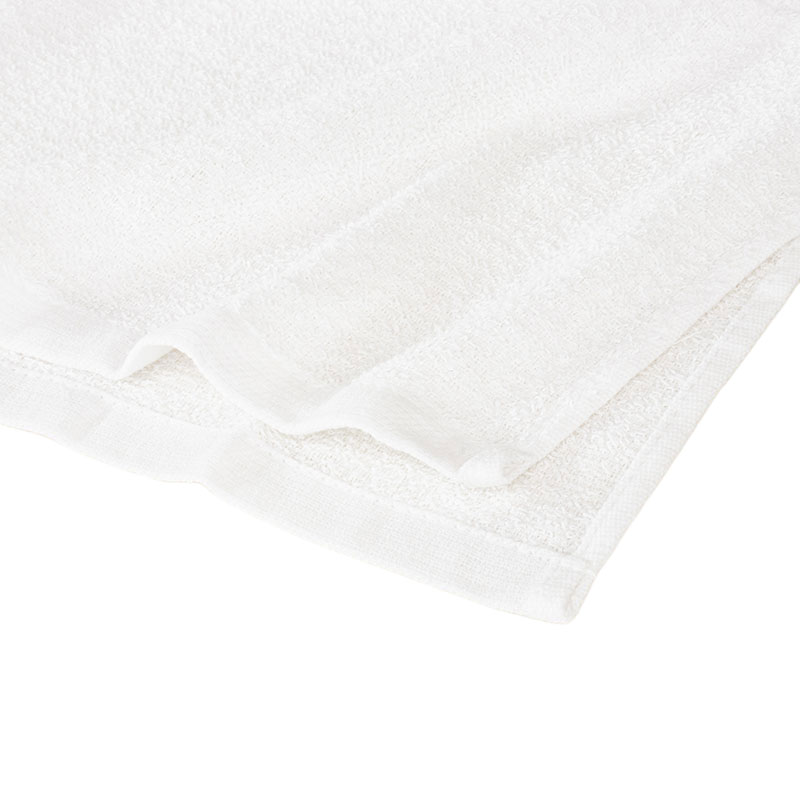 薄手でしぼりやすいフェイスタオル 約34×80cm 5枚組 白