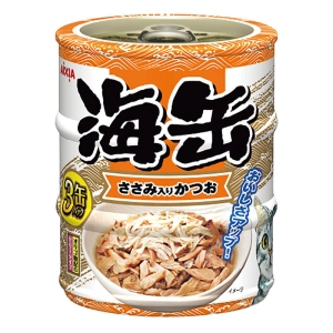 海缶ミニ3P ささみ入りかつお 180g(60g×3缶)