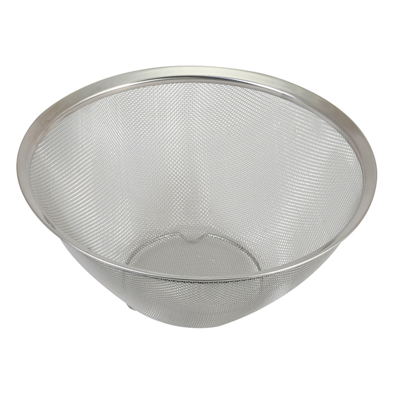 ステンレス製 ボウル型ザル 24cm 足付(LD-383)