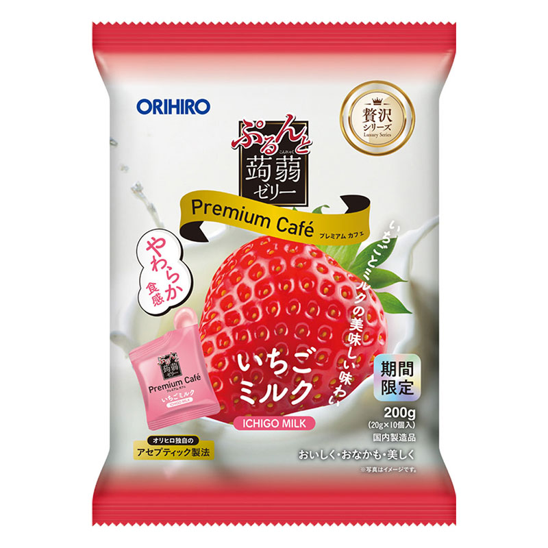 ぷるんと蒟蒻ゼリープレミアムカフェ いちごミルク 200g