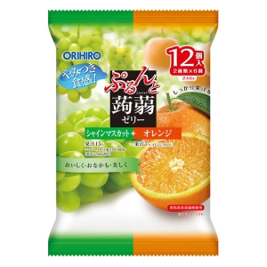 ぷるんと蒟蒻ゼリーパウチ シャインマスカット+オレンジ 240g