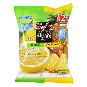 ぷるんと蒟蒻ゼリーパウチ 12個入 日向夏＋ゴールデンパイン