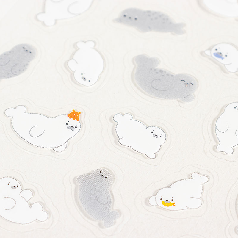 まみれステッカー シールシート あざらし