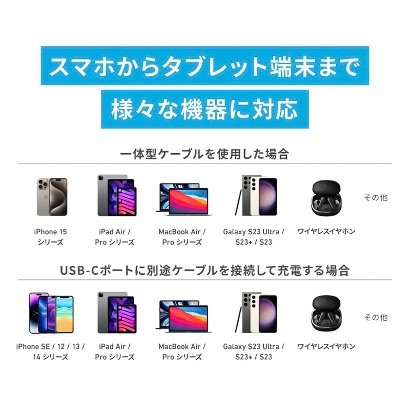 ★コード付きバッテリー Nano Power Bank