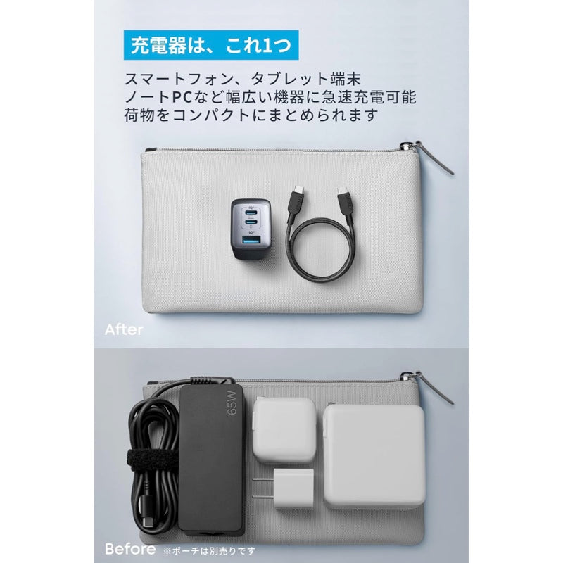 ★ANKER 65W充電器＆CtoCケーブルセット B2667N22