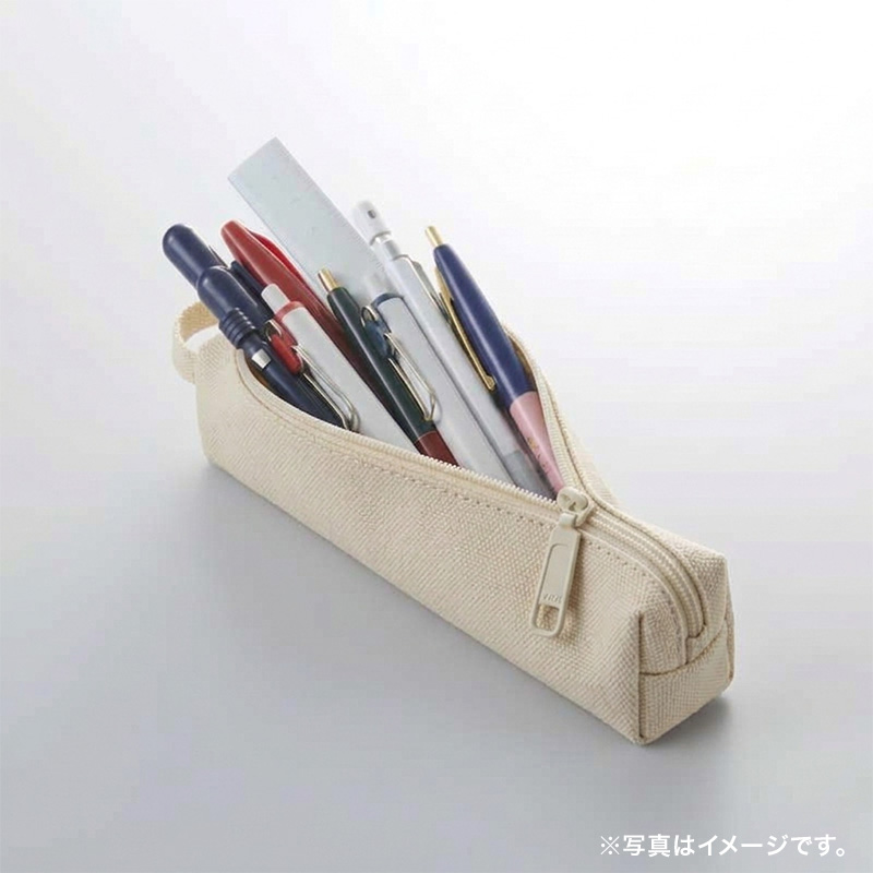 帆布 シングルファスナーペンケース キナリ