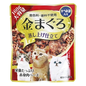 金まぐろ 蒸し上げ仕立て かつお節入り 160g