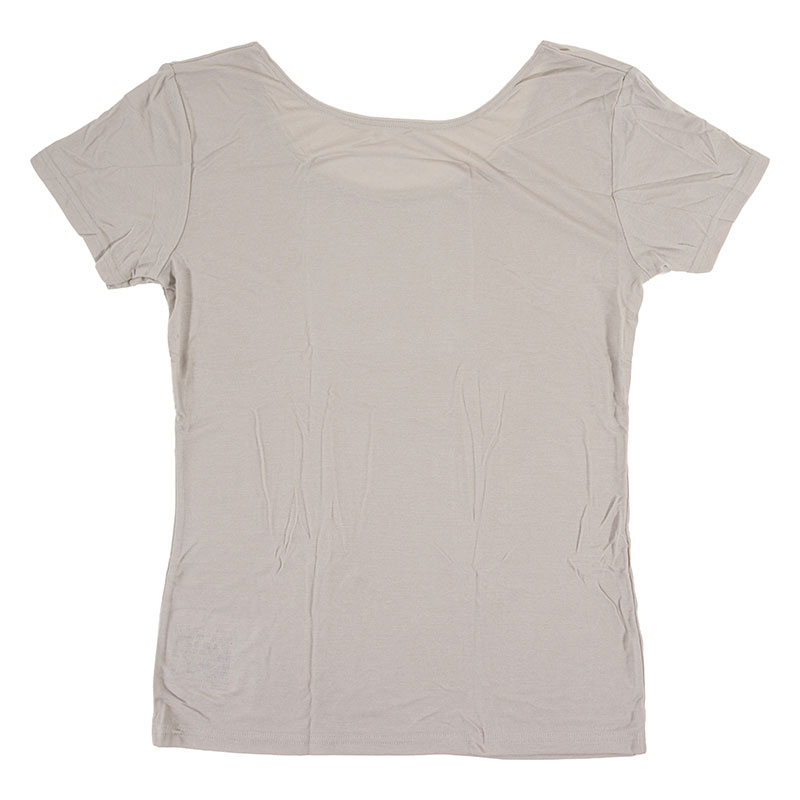 レディース さらさら吸汗速乾 インナー 3分袖 グレージュ