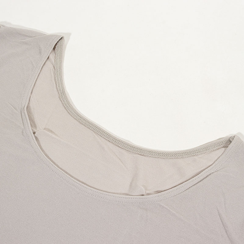 レディース さらさら吸汗速乾 インナー 3分袖 グレージュ