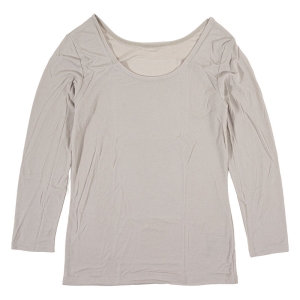 レディース さらさら吸汗速乾 インナー 8分袖 グレージュ