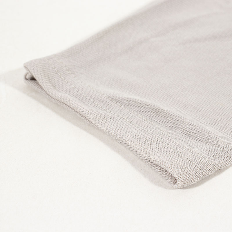 レディース さらさら吸汗速乾 インナー 8分袖 グレージュ