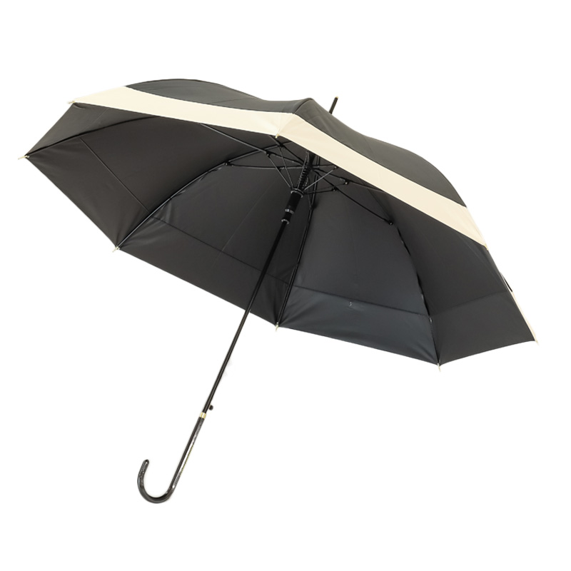 晴雨兼用バイカラー長傘 58cm ブラック
