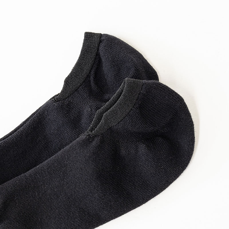 レディース ベリーショートソックス｜浅め 3足組 ブラック 23-25