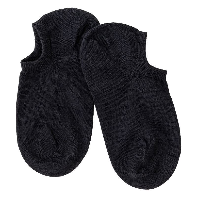 レディース スニーカーソックス 3足組 ブラック 23-25