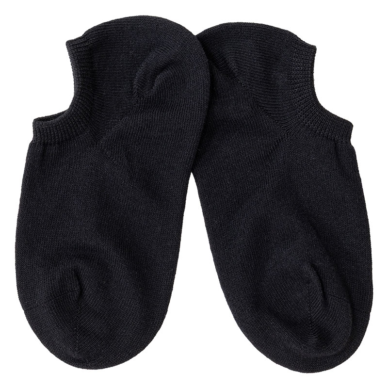 レディース スニーカーソックス 3足組 ブラック 23-25