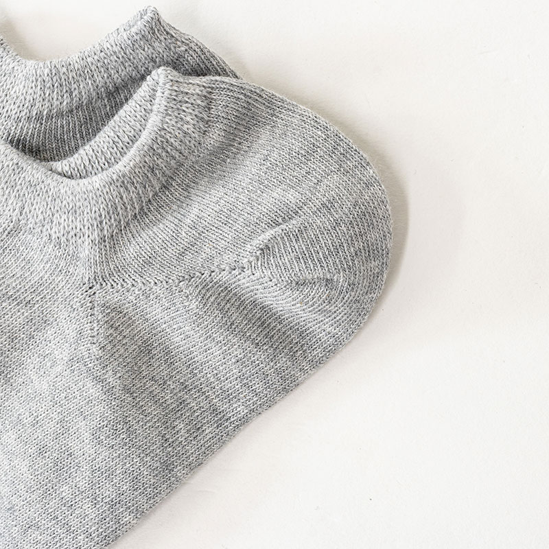 レディース スニーカーソックス 3足組 杢グレー 23-25