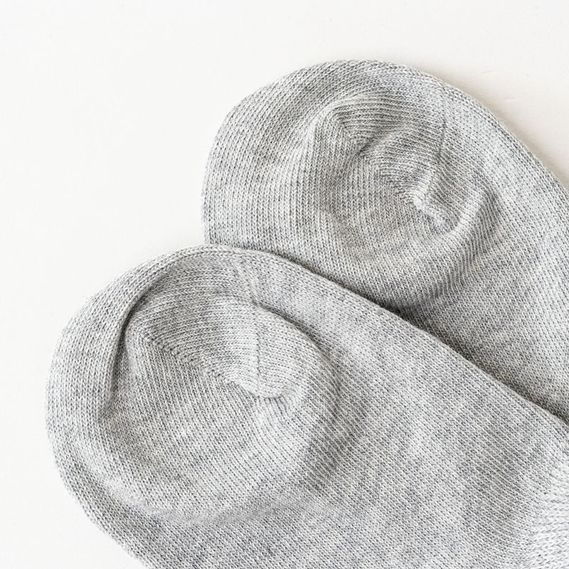 レディース スニーカーソックス 3足組 杢グレー 23-25