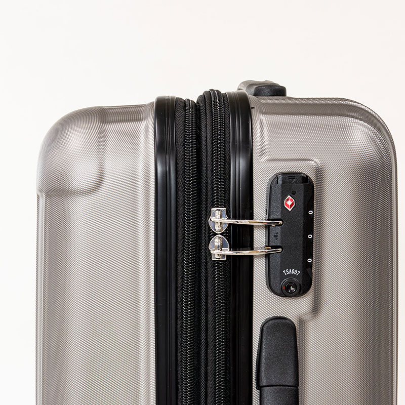 機内持込可 Wキャスター 拡張キャリーケース46 FAC24V-46 46cm シルバー 23