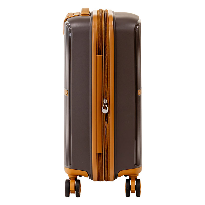 8輪 拡張キャリーケース 50cm チョコレート FAC24Y-50