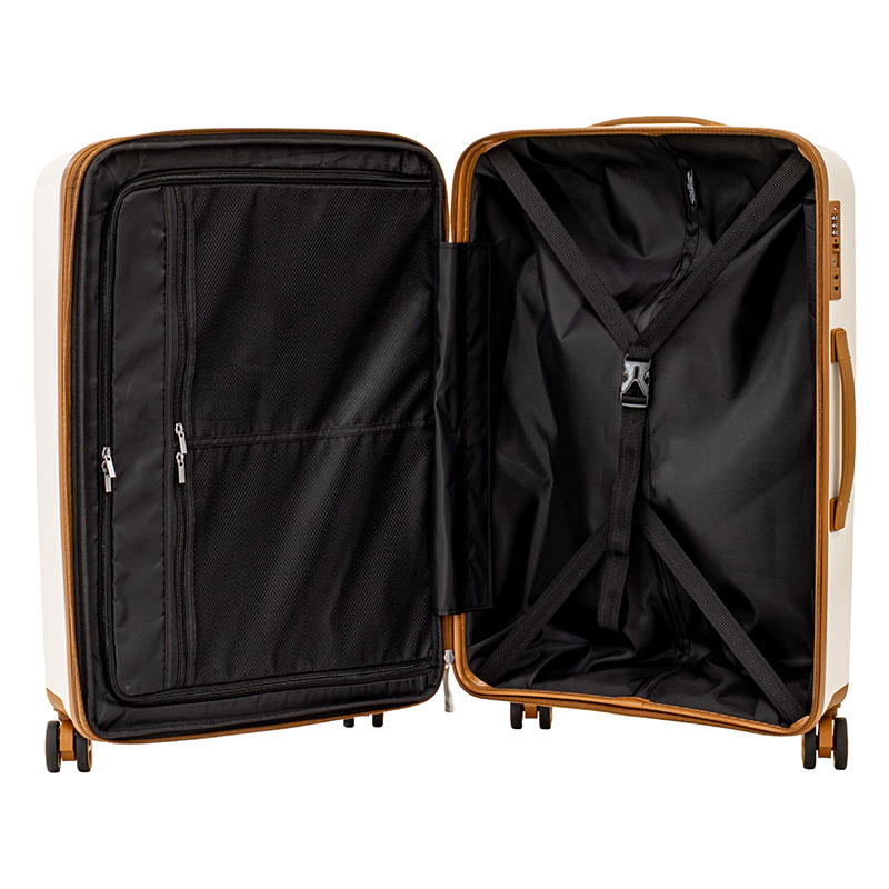 8輪 拡張キャリーケース 60cm アイボリー FAC24Y-60