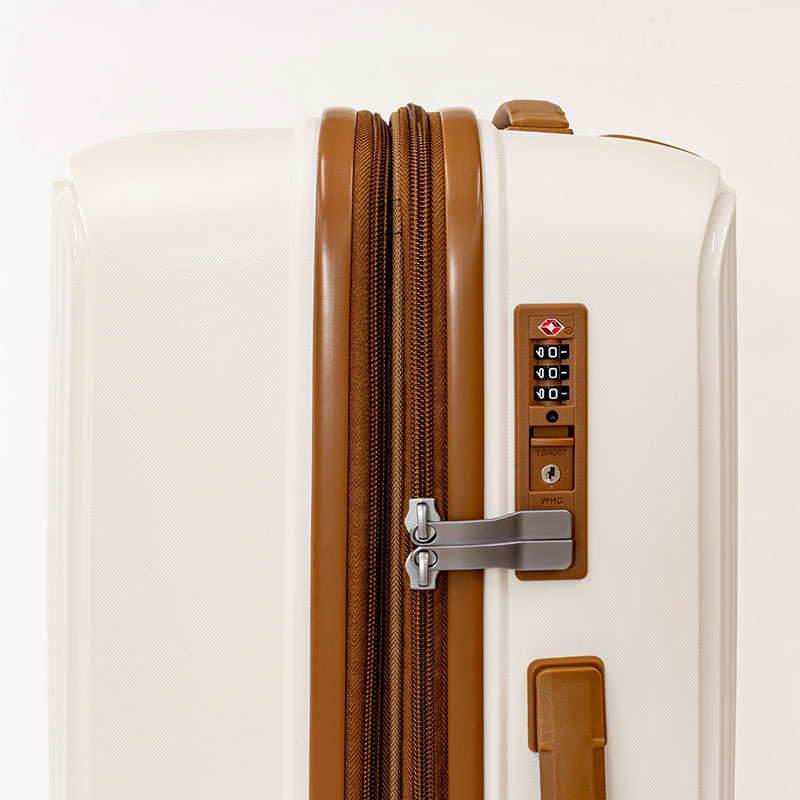 8輪 拡張キャリーケース 60cm アイボリー FAC24Y-60