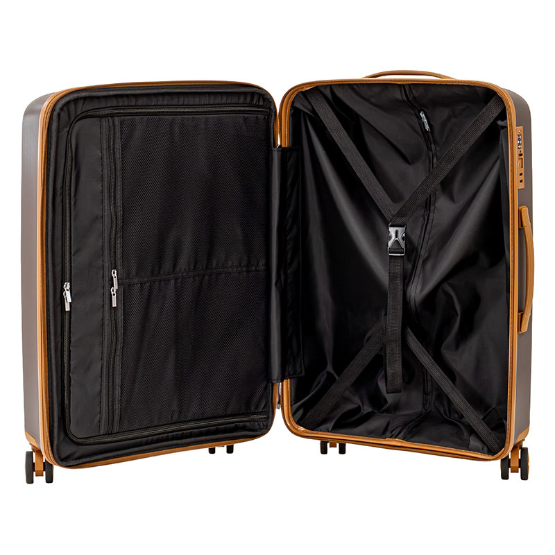 8輪 拡張キャリーケース 60cm チョコレート FAC24Y-60