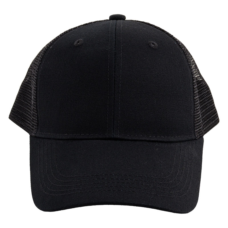 ハーフメッシュキャップ(ビッグサイズ) F ブラック