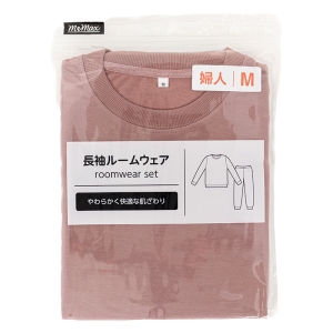 レディース 長袖 ルームウェアセット ピンク