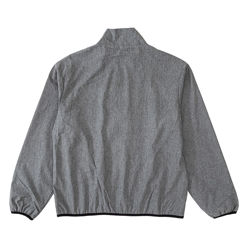 メンズ 防風撥水ジャケット 杢チャコール