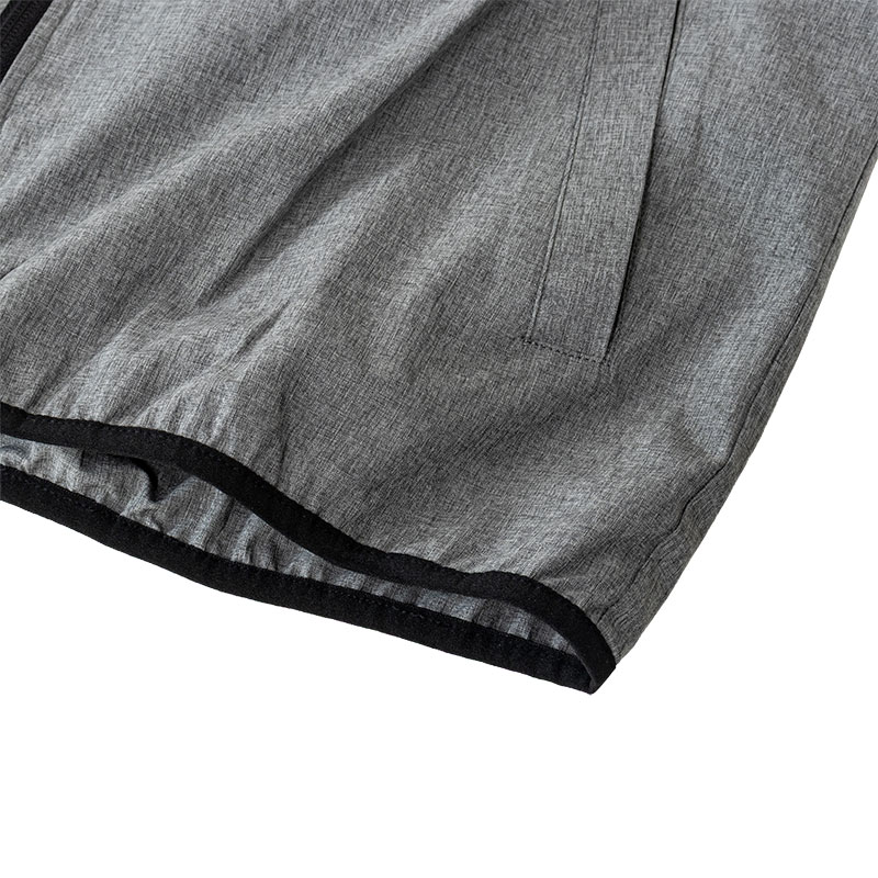 メンズ 防風撥水ジャケット 杢チャコール