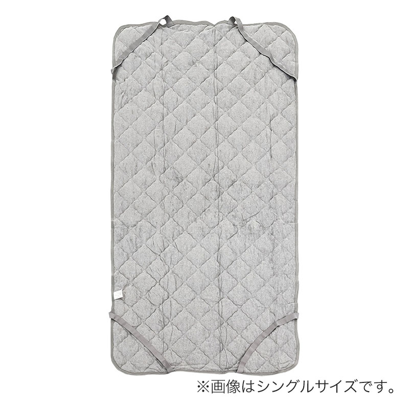 強冷感 もちふわ敷きパッド GY(グレー)セミダブル 120×200cm