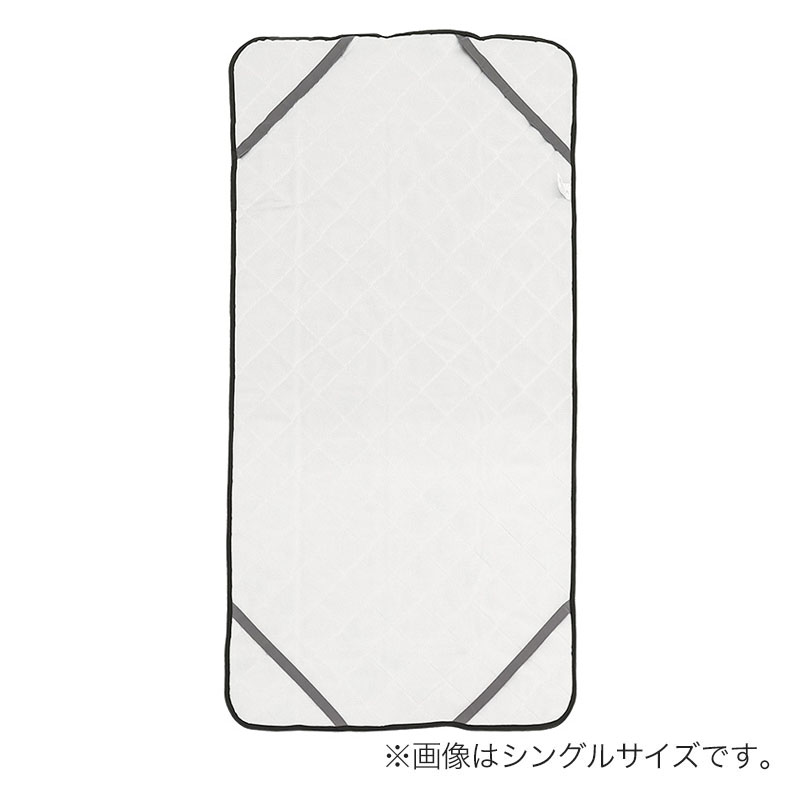 極冷感 抗菌消臭 敷きパッド DGY(ダークグレー)シングル 100×200cm