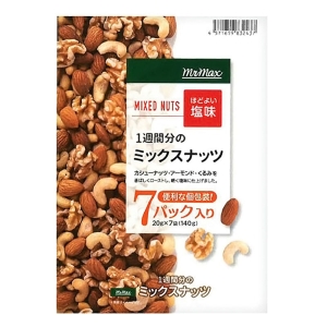 1週間分のミックスナッツほどよい塩味 140g