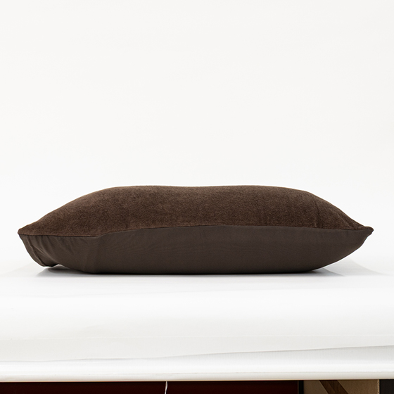伸縮まくらカバー 綿パイル 小 27×40~35×50cm ブラウン