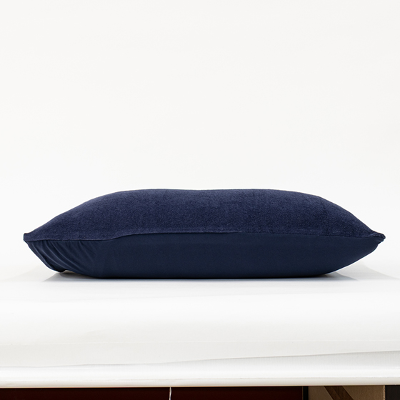 伸縮まくらカバー 綿パイル 大 40×60~50×70cm ネイビー