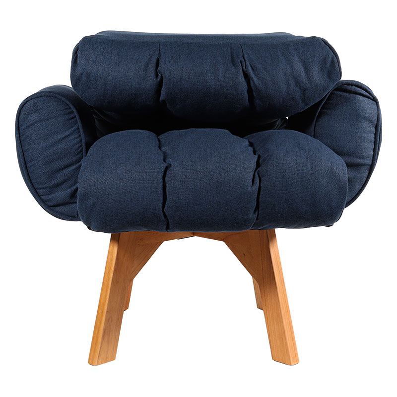 肘付き回転高座椅子 ネイビー