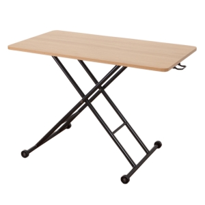 無段階昇降テーブル ナチュラル