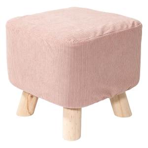 4つ脚 四角形スツール ピンク 28×28cm
