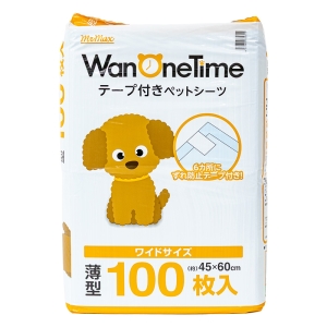 ワンワンタイム テープ付きペットシーツ ワイドサイズ(０0×０0cm) 薄型 100枚入