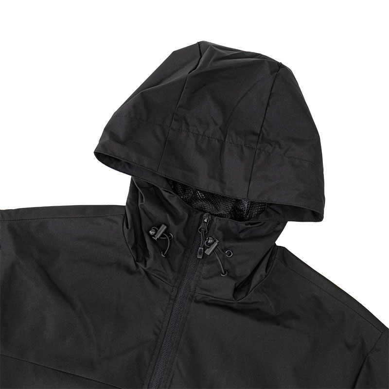 メンズ 防風撥水パーカー ブラック