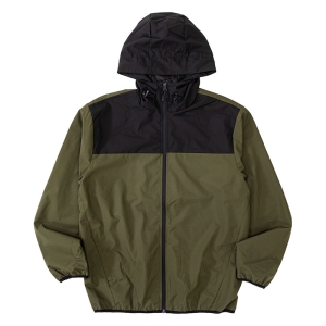 メンズ 防風撥水パーカー カーキ