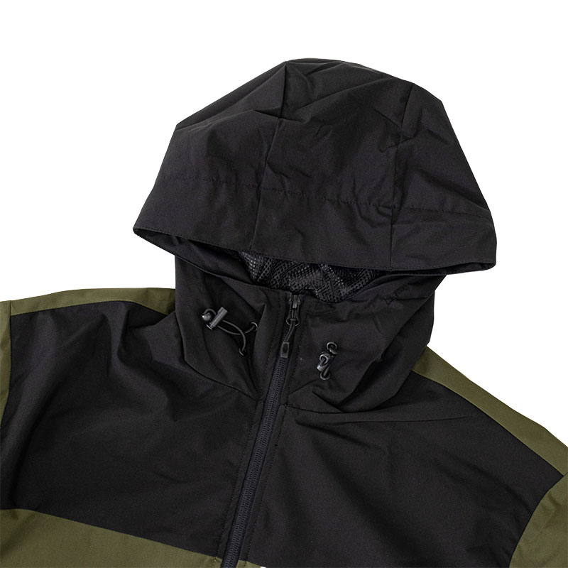 メンズ 防風撥水パーカー カーキ