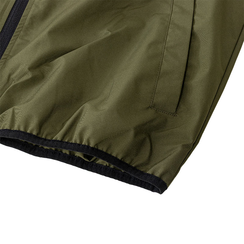 メンズ 防風撥水パーカー カーキ